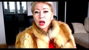 mature bitch in a fur coat... performance by the famous webcam whore and singer aimee hot milf ))