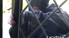 ”Grandmas twat tightened with big dildo used by lesbo hottie”