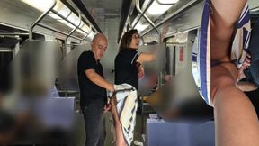 Rubbing himself during the subway ride under her skirt.