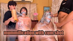 mummification with cum on the face