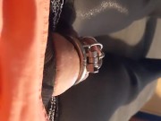 Crossdresser Locked in Chastity after Edging
