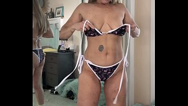 Post Workout Flex and Bikini Try-On - TabithaXXX