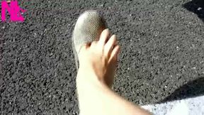 Sensual Dangling in Sexy Snake Designed Ballet Flats