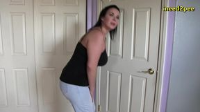 kenna valentina outside bathroom line pissing her jeans