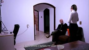 Desperate blonde pays rent with a steamy hookup
