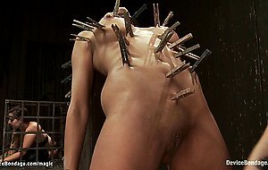 Busty lesbian slave dp fucked