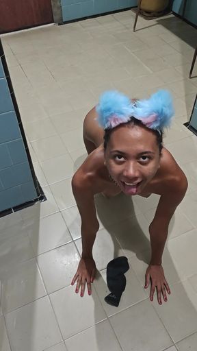 Submissive Playing in the Kitchen