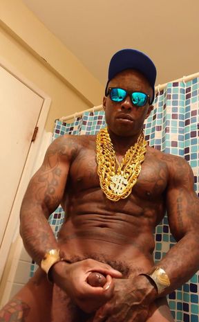 Stroking Huge Monster Cock Lets Talk Till I Cum