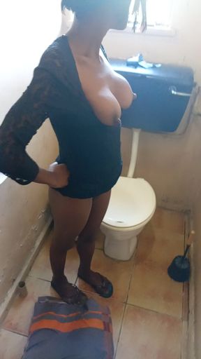 Hottest Blowjob &amp; Doggystyle Fuck at Toilet