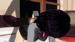 3D hentai cum on the ass of a gamer girl