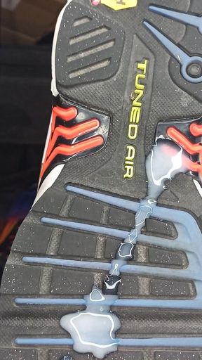 Cumshot on the sole of my new sneakers