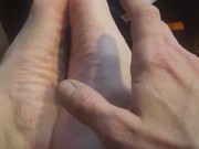 taking off my socks after a long hike in boots, with my babe, any takers?