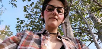 Flashing tits on a field