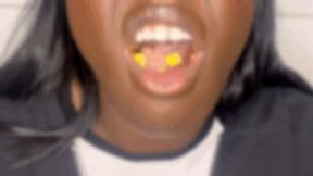 Up Close Teeth Crunching Cereal