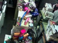 Str8 caught fucking on security camera in store