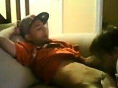 Slim Str8 Thug Boy enjoys Dad's BJ