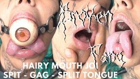 Wet & Messy Mouth JO: Saliva-Drenched Hairy Goddess Commands Your Cum