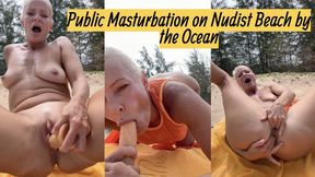 Public Masturbation on Nudist Beach by the Ocean