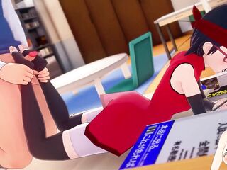 Sarada Footjob in Hokage Abode Boruto