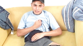 ”Young latino playing with his butt & jerking for a cumshot”