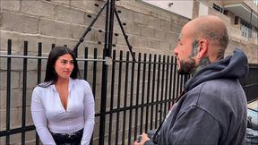 Photo session with my neighbor gets out of control and I end up eating her tight pussy