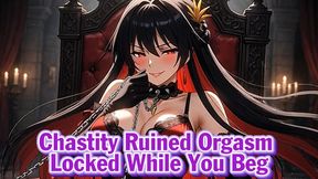 Chastity Ruined Orgasm – Locked While You Beg | Goddess Hiyori