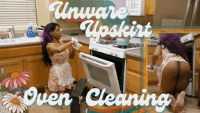 Unaware Upskirt Oven Cleaning