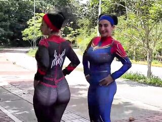Vehement Spider-Woman vs. Anal Sex Lover with Her Ally's Boyfriend