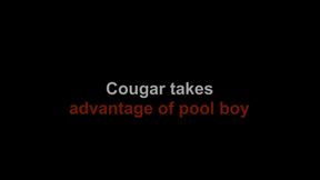 Cougar Takes Advantage of Poolboy