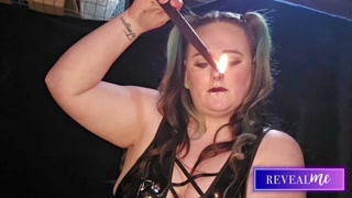 RevealMe || CURVY BABE SMOKING, FIRE PLAY, AND WAX DRIP FETISH