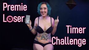 Premie Loser Timer Challenge - Premature Ejaculation Humiliation Femdom POV JOI Game by Miss Faith Rae with Jerk Off Instructions and Cum Countdown - HD 1080p MP4