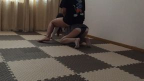 Ponyplay and ride on new uniforms ponygirl and crawling in home #AS022