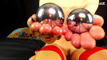 AdalynnX-Shiney Heavy Metal Balls Pussy Full