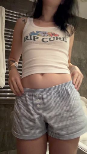Athletic blonde pro chokes a thick cock in her home office