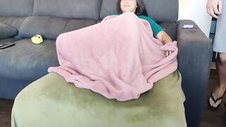 My stepdad almost caught me doing anal and double penetracion masturbation, I was so lusty I didn't stop even with him next to me