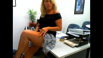 Horny Milf Masturbates in Her Office