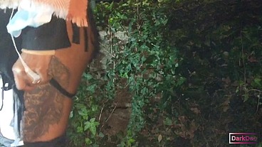 The Kinky Slut Queen "Dark Dea" in Peeing Outdoor Compilation