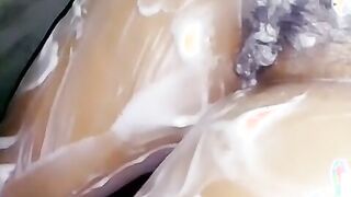 Nepali milf bathing