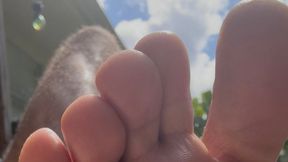 Sweaty Socks Off… Then Oiled Soles