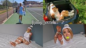 Lil Missy UK captured, tied in trunk and hogtied on mattress after tennis match - 1080p