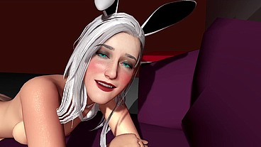 White Bunny Doggy Style.