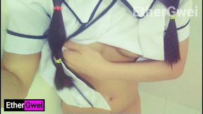 Horny Pinay student squirts like fountain
