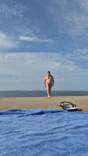 Taking a stroll on eastney nudist beach
