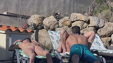 HAVING SEX WITH TWO GUYS AT CAP D AGE - HOTEL POOL