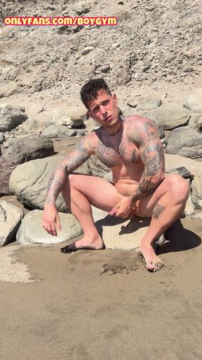 SEMIHARD COCK in the Public Beach