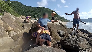 Amateur babe sucks big cock and begs for anal in public