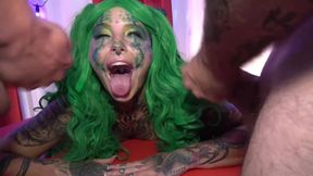 Hardcore Clown Fuckfest Ends with Double Blowjob Facial!