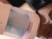 Robot Sex Machine. Robotic Fleshlight. Male blowjob sex toy with voice