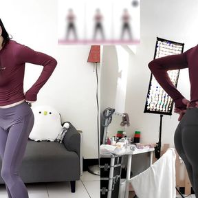 HA38The vibrator inserted into anal and exercised in yoga pants! Let&#039;s dance aerobics together!