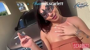 Hot brunette tugging in parking garage, meaty caboose exposed. Fantasizing about porn and very first time xxx.